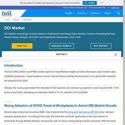 DDI Market: Increasingly Complex Network Infrastructure and Rising Cyber Security Concerns Propelling Demand: Global Industry Analysis, 2013-2017 and Opportunity Assessment, 2018–2028