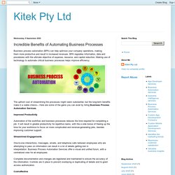 Kitek Pty Ltd: Incredible Benefits of Automating Business Processes