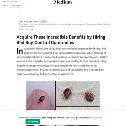 Acquire These Incredible Benefits by Hiring Bed Bug Control Companies