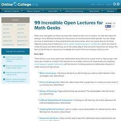 100 Incredible Open Lectures for Math Geeks