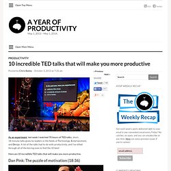 10 incredible TED talks that will make you more productive