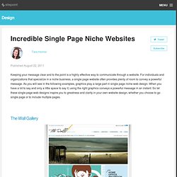 Incredible Single Page Niche Websites » General » Design Festival