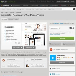 Incredible - Responsive WordPress Theme