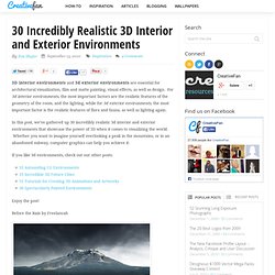 30 Incredibly Realistic 3D Interior and Exterior Environments