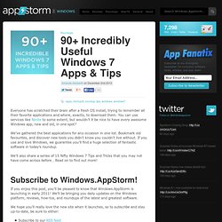 90+ Incredibly Useful Windows 7 Apps & Tips