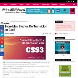 7 increíbles efectos de transición con CSS3