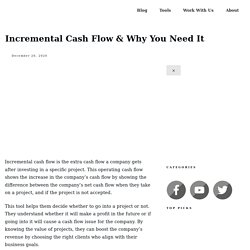 Incremental Cash Flow & Why You Need It - 20xmultiple