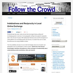 Indebtedness and Reciprocity in Local Online Exchange