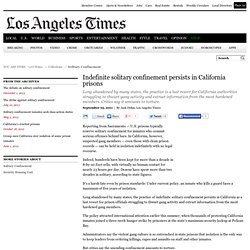 Indefinite solitary confinement persists in California prisons - latimes.com