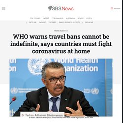 WHO warns travel bans cannot be indefinite, says countries must fight coronavirus at home