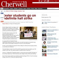 Exeter students go on indefinite hall strike