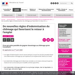 De nouvelles règles d’indemnisation du chômage qui favorisent le retour à l’emploi