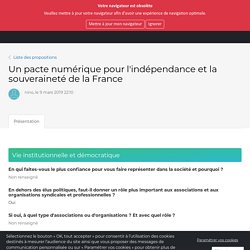 Un pacte numérique pour l'indépendance et la souveraineté de la France
