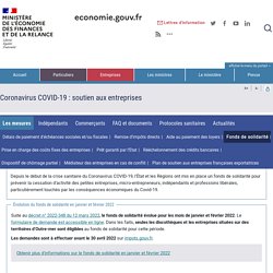 Fonds de solidarité pour les entreprises, indépendants, entrepreneurs