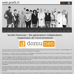 Société Domuneo : Des générateurs indépendants, respectueux de l’environnement