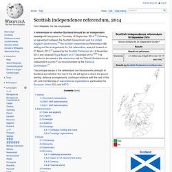 Scottish independence referendum, 2014