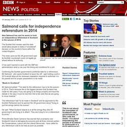 Salmond calls for independence referendum in 2014