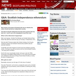 Q&A: Scottish independence referendum