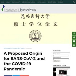 A Proposed Origin for SARS-CoV-2 and the COVID-19 Pandemic - Independent Science News