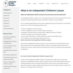 Independent Children's Lawyer (ICL)