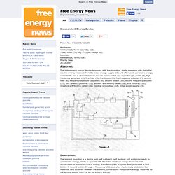 Independent Energy Device – Free Energy News