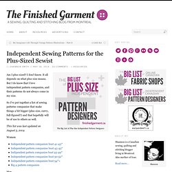 Independent Sewing Patterns for the Plus-Sized Sewist - The Finished Garment