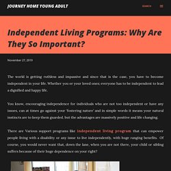Independent Living Programs For Young Adults