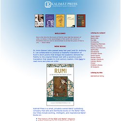 Baha'i books from independent publisher Kalimát Press