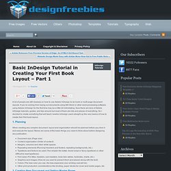 Basic InDesign Tutorial in Creating Your First Book Layout - Part 1