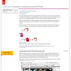 InDesign * Interactive web documents for Flash