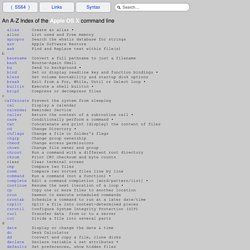 An A-Z Index of the Apple OS X command line