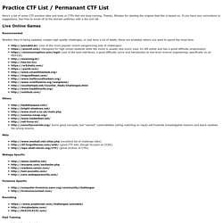 Captf - Practice ctf list