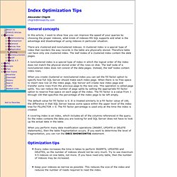 Index Optimization Tips