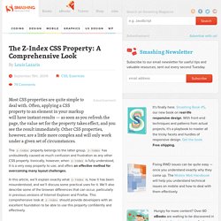 The Z-Index CSS Property: A Comprehensive Look - Smashing Magazine