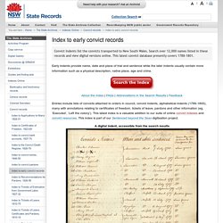 Index to early convict records