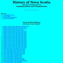Index to History of Nova Scotia