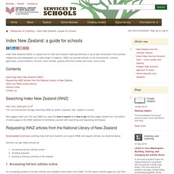 Index New Zealand: a guide for schools