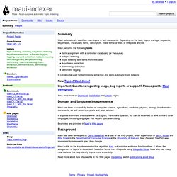 maui-indexer - Maui - Multi-purpose automatic topic indexing