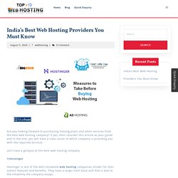 India’s Best Web Hosting Providers You Must Know