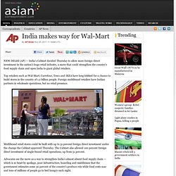 India makes way for Wal-Mart