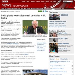 India plans to restrict email use after NSA leaks