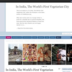 In India, The World's First Vegetarian City