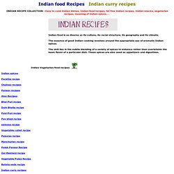 Indian food recipes, indian currey recipes