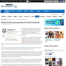 Indian hacker group kicked-out by Facebook