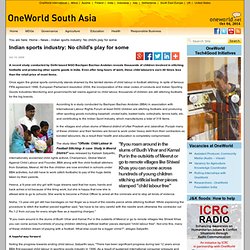 Indian sports industry: No child's play for some
