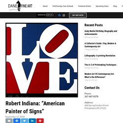 Robert Indiana: “American Painter of Signs”