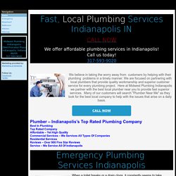 Indianapolis Plumber - Plumbing Company IN 46205