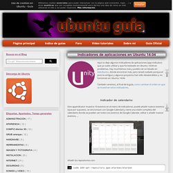 Indicadores de aplicaciones en Ubuntu 14.04