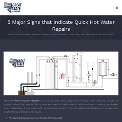 5 Major Signs that Indicate Quick Hot Water Repairs