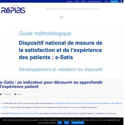 e-Satis : un indicateur pour découvrir ou approfondir l’expérience patient